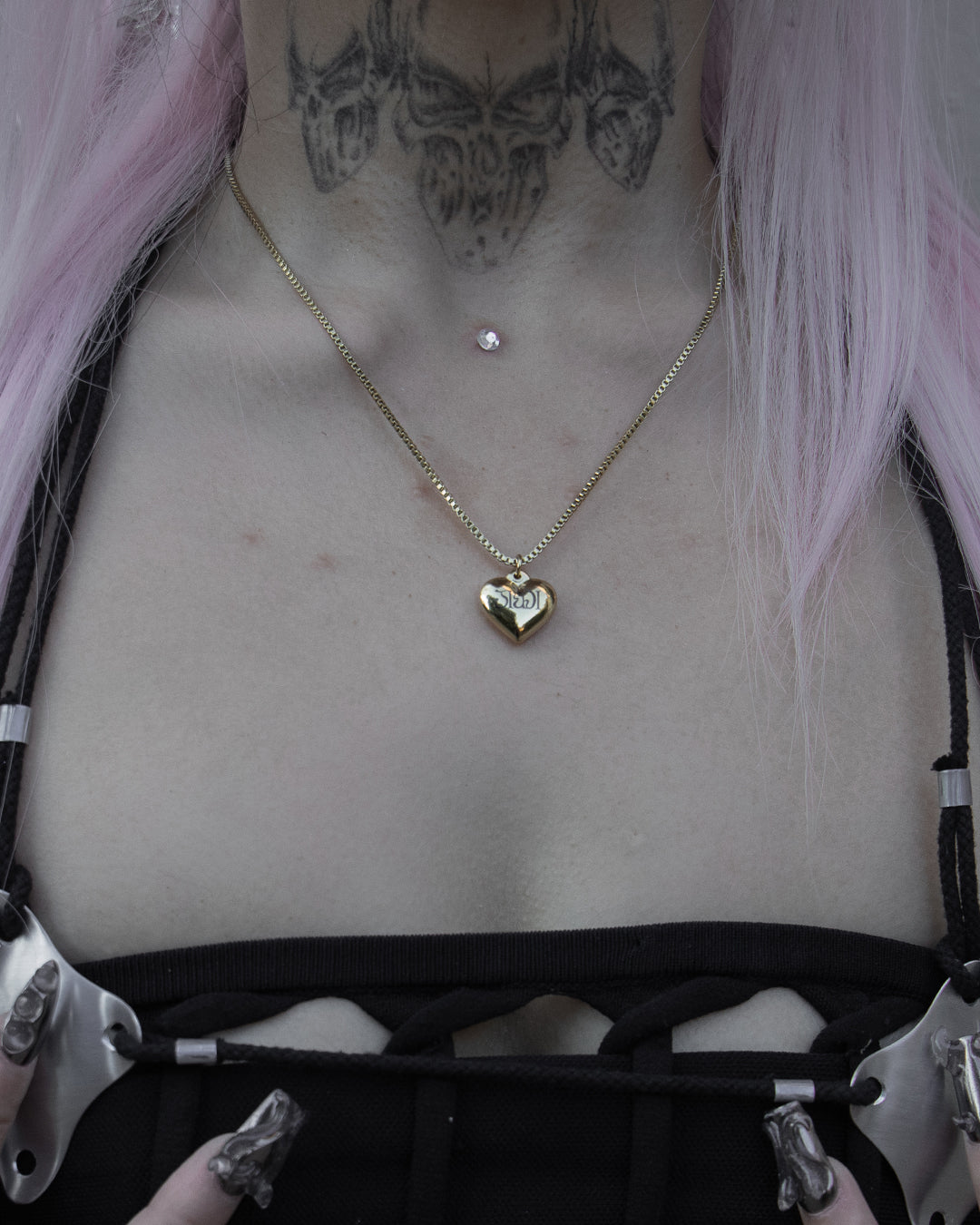 Saccharine Heart Necklace (Gold)